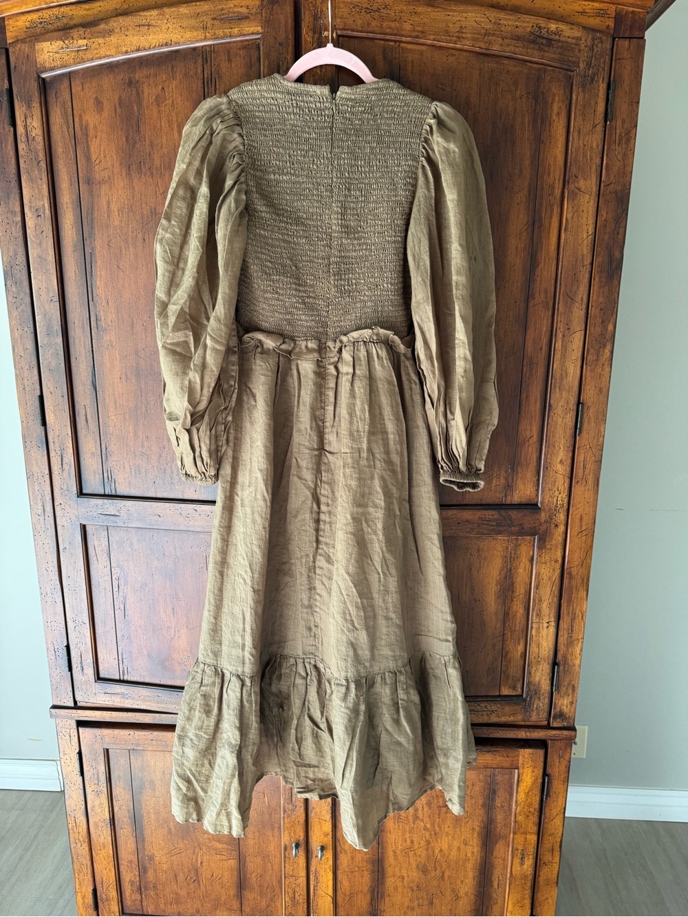 Sea New York Hattie Ramie Smocked Dress Hazel Colorway Size 4 - Picture 4 of 6